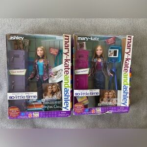Vintage Y2K Mary-Kate and Ashley Mattel Dolls Doll Sets So Little Time Lot of 2